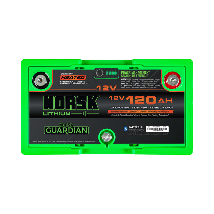 12V 120AH HEATED LiFePO4 Lithium Deep Cycle Marine Battery