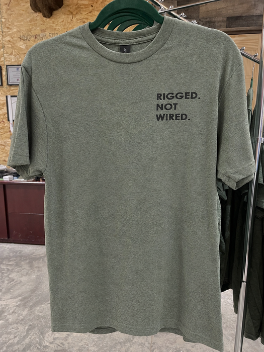 Ben's Marine Rigged. Not Wired. T-Shirt front