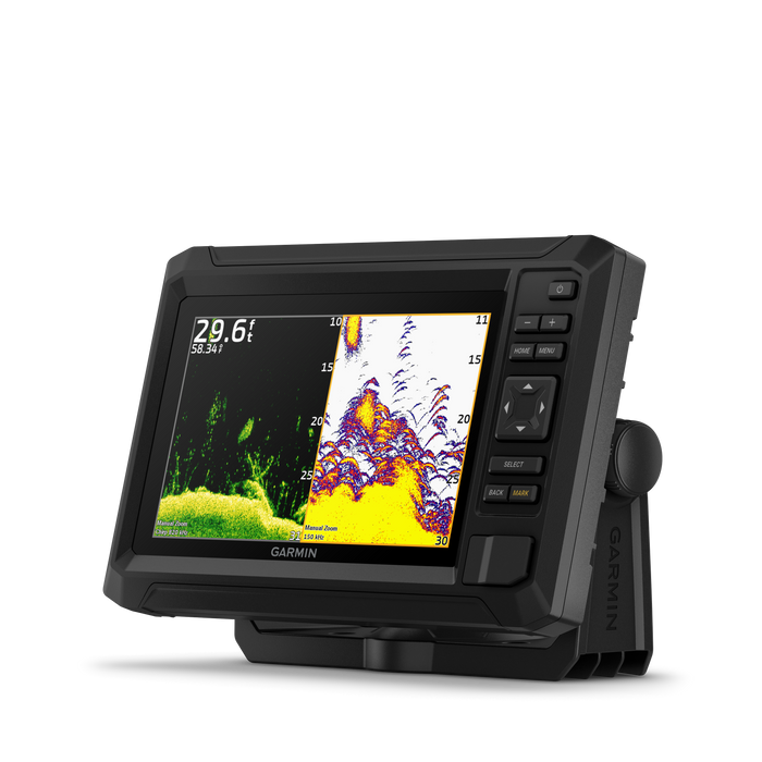 Garmin ECHOMAP UHD2 73cv fishfinder on a white background