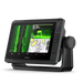 Garmin ECHOMAP UHD2 94sv with screen displaying sonar and map data on a white background
