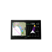 A Garmin GPS navigation screen displaying a follow route map with course lines, distance, and heading information on a black bezel, isolated on a white background.