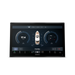 Garmin EmpirBus dual touchscreen display showing a boat navigation and dashboard interface, photographed on a clean white background.