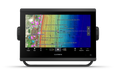 Garmin GPS device with map display on a white background