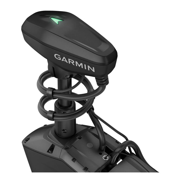 Garmin device with coiled cable on a white background