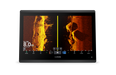 Garmin fishfinder display with sonar imaging on a black background
