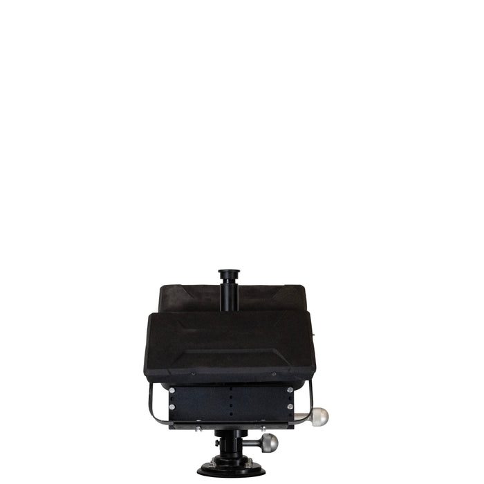 Black metal stand with adjustable base on a white background, Beatdown The Ultimate Double Stack