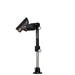 Black and silver stand with adjustable arm on a white background, Beatdown The Ultimate Quick Release